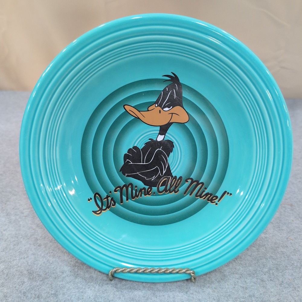 Homer Laughlin Fiesta Daffy Duck Dinner Plate Warner Bros Studio 1994 Turquoise